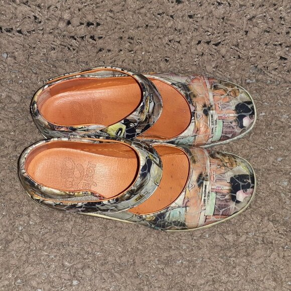 EJECT-Portugal-Funky Imprinted Leather Mary Janes-Multicolor-Sz 36-Excellent - Picture 6 of 7